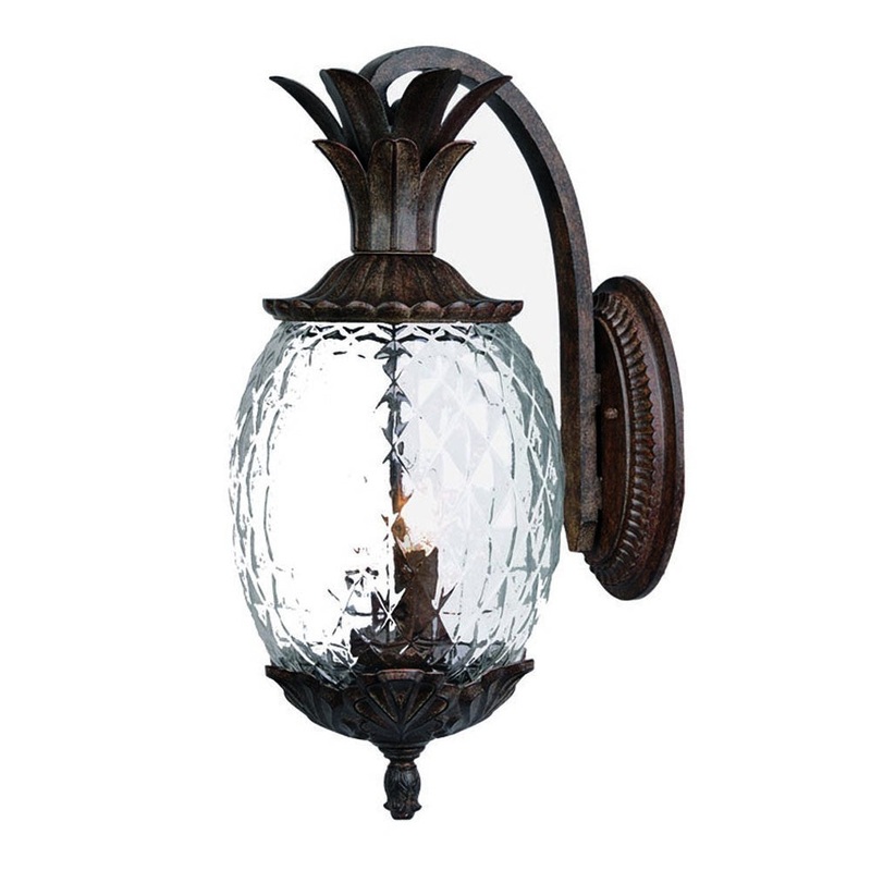 Antique Bronze Hanging Pineapple Wall Light By Homeroots