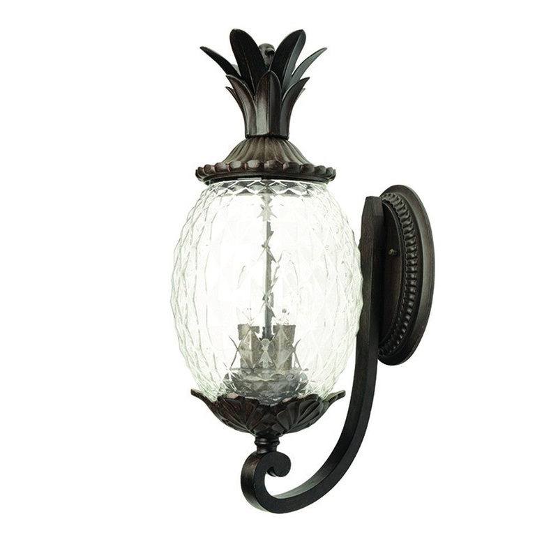 Antique Bronze Pineapple Wall Light By Homeroots
