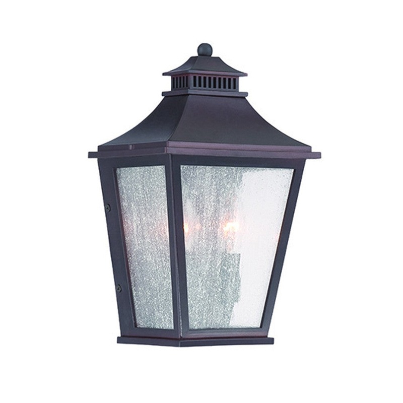 Antique Bronze Two Light Pocket Lantern Wall Light By Homeroots