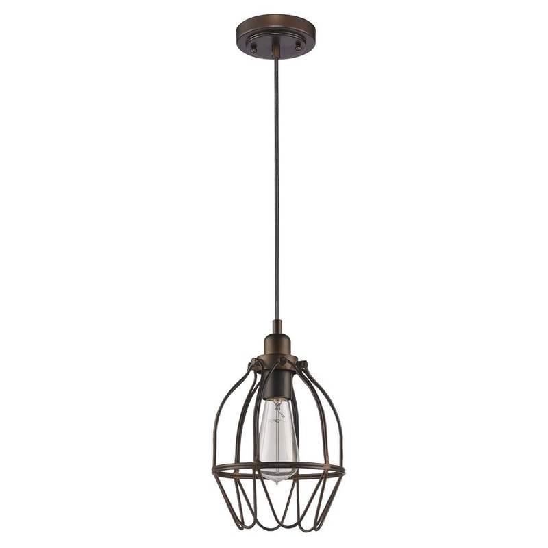 Antique Bronze Wire Pendant Hanging Light By Homeroots