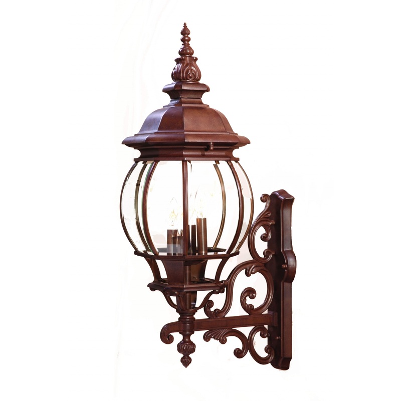 Chateau 4-Light Burled Walnut Wall Light By Homeroots