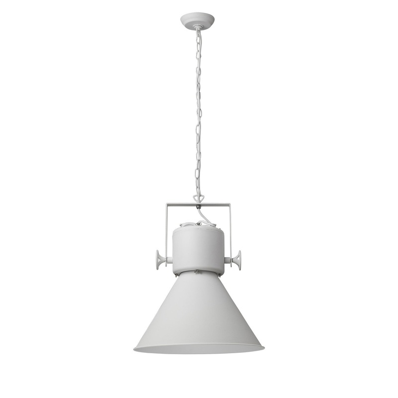 Crew 1-Light White Pendant By Homeroots