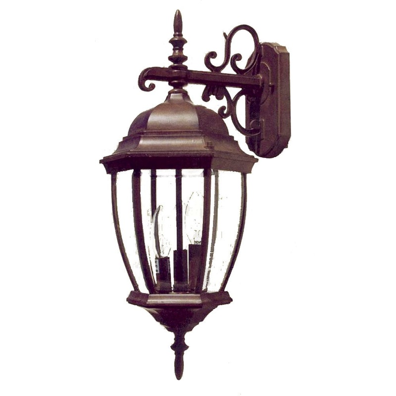 Dark Brown Hanging Ornamental Lantern Wall Light By Homeroots