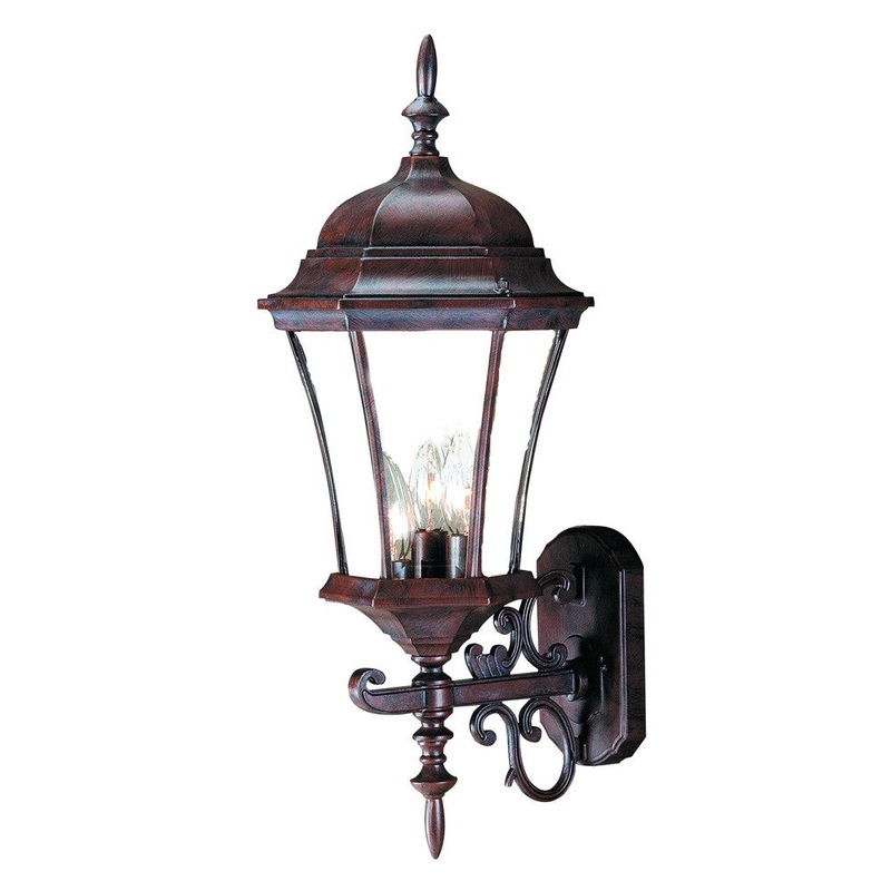 Dark Brown Ornamental Carousel Lantern Wall Light By Homeroots
