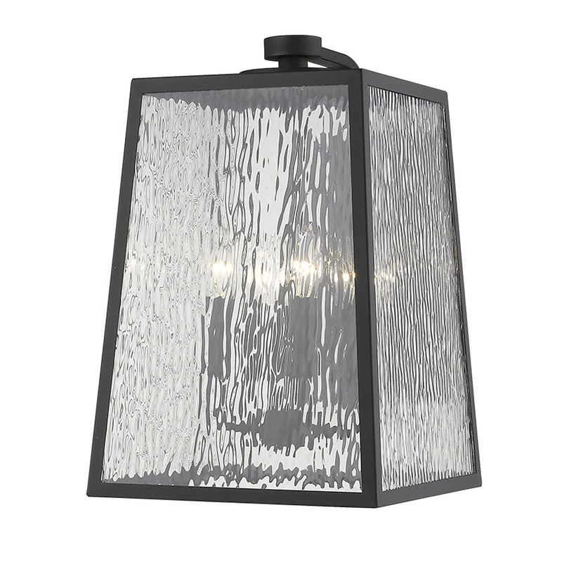 Hirche 4-Light Matte Black Wall Light By Homeroots