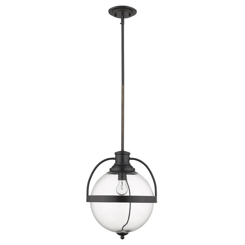 Kassian 1-Light Oil-Rubbed Bronze Pendant By Homeroots