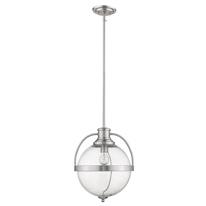 Kassian 1-Light Satin Nickel Pendant By Homeroots