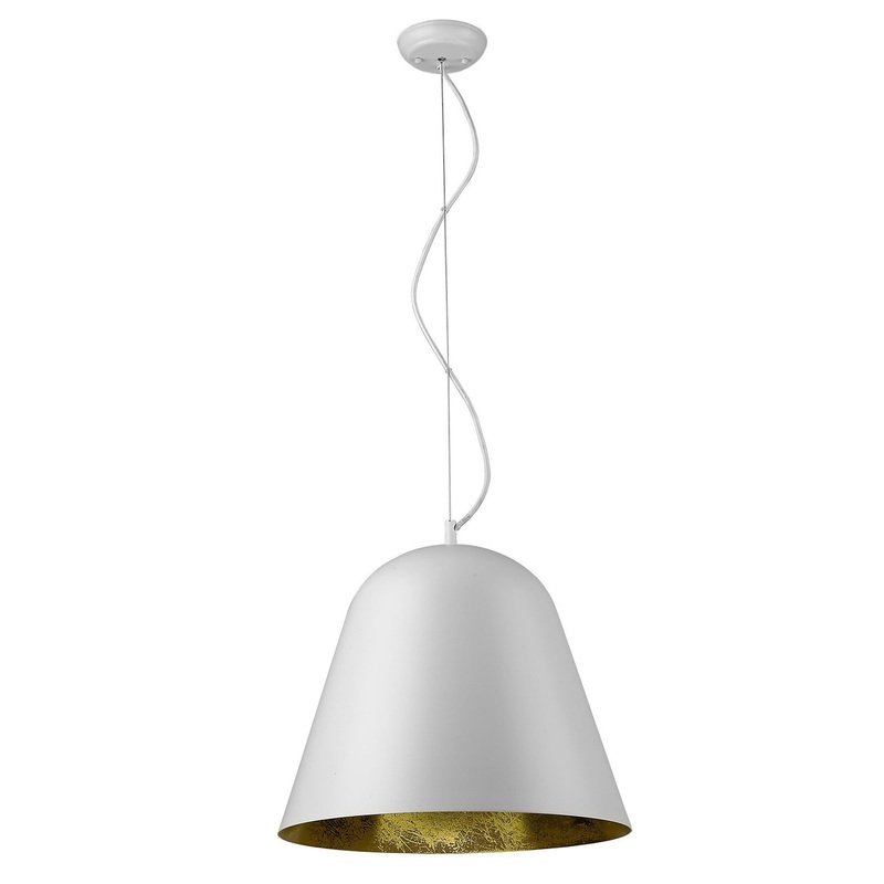 Knell 1-Light White Pendant By Homeroots