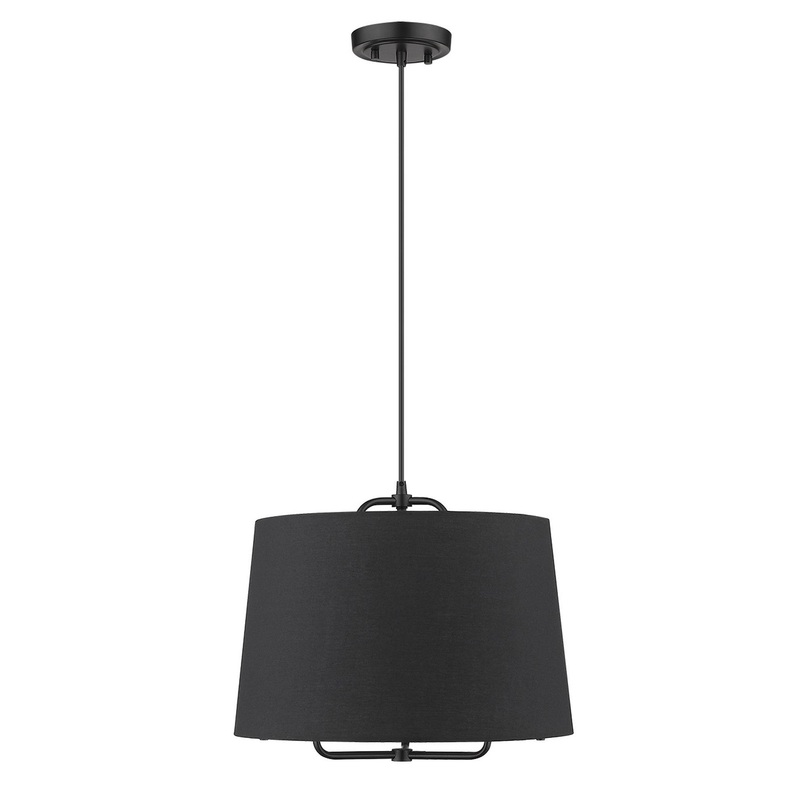 Lamia 1-Light Matte Black Mini Pendant By Homeroots
