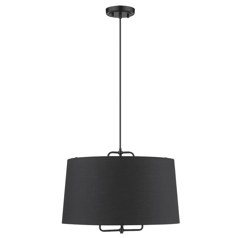 Lamia 3-Light Matte Black Mini Pendant By Homeroots