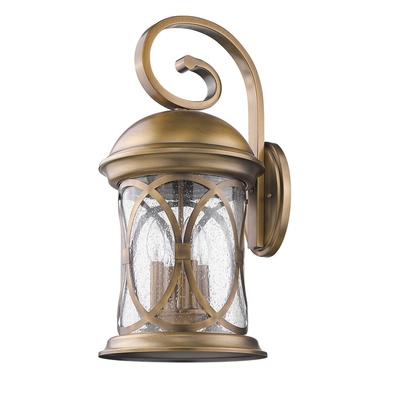 Lincoln 4-Light Antique Brass Wall Light By Homeroots