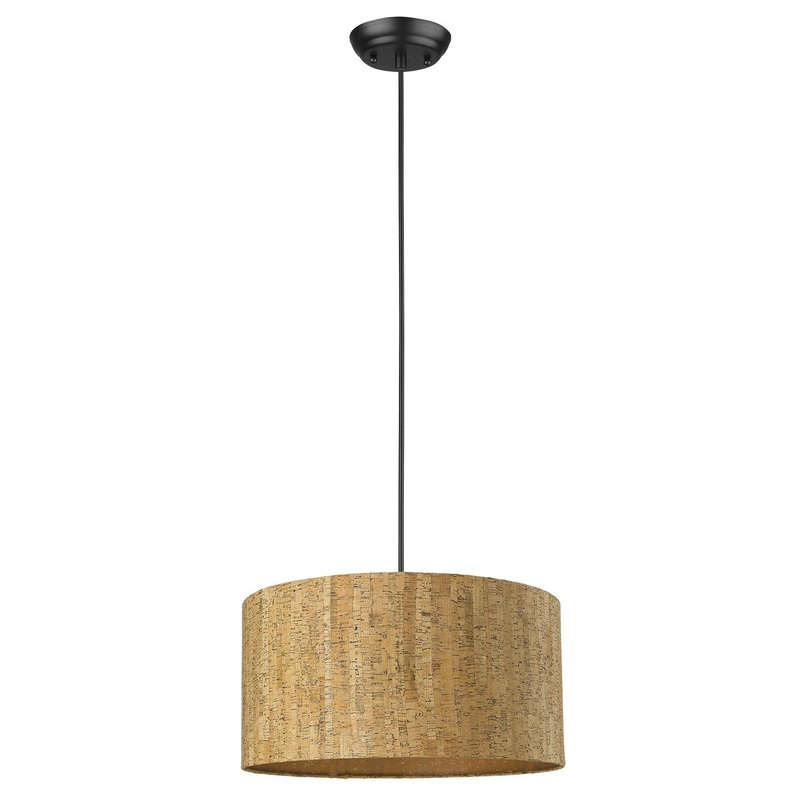 Lisbon 1-Light Matte Black Pendant By Homeroots