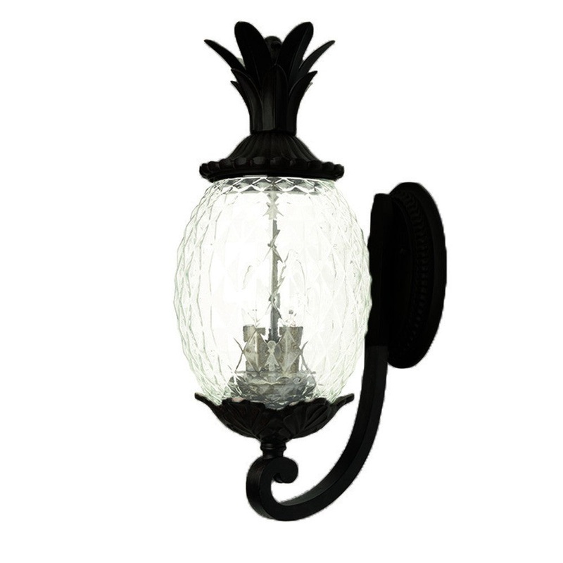 Matte Black Pineapple Wall Light By Homeroots
