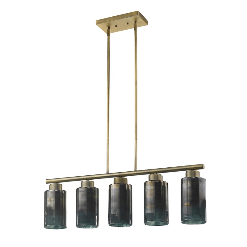 Monet 5-Light Brass Pendant By Homeroots