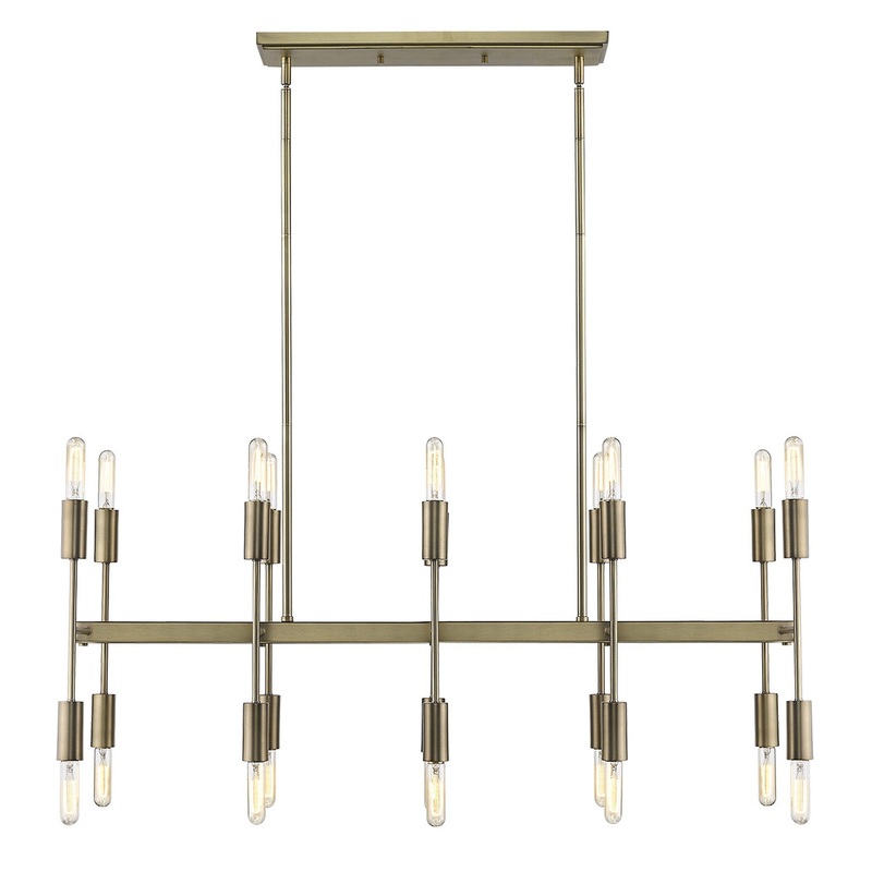 Perret 20-Light Aged Brass Island Pendant By Homeroots