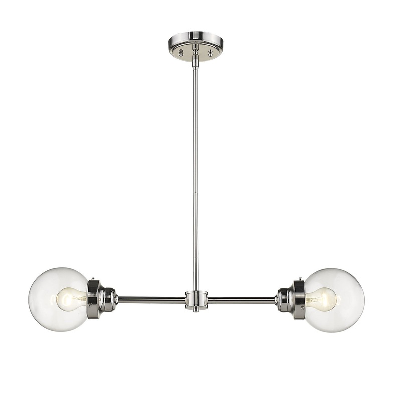 Portsmith 2-Light Polished Nickel Island Pendant By Homeroots