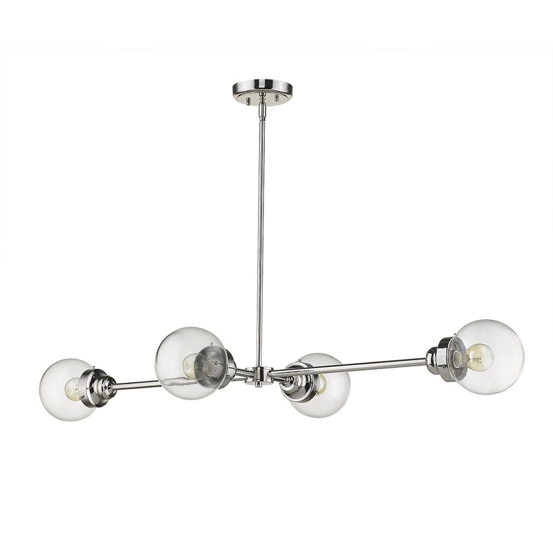 Portsmith 4-Light Polished Nickel Island Pendant By Homeroots