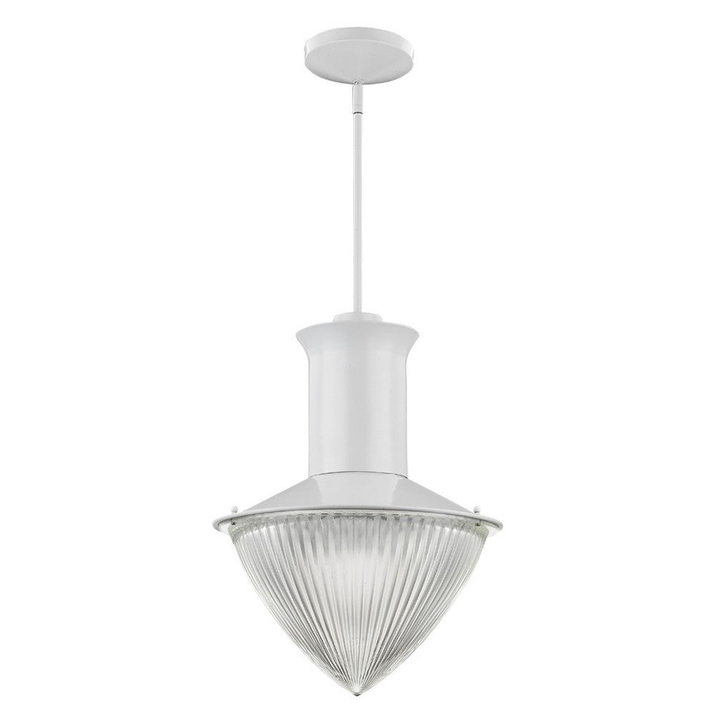 Skylar 1-Light White Pendant With Halophane Glass Shade By Homeroots