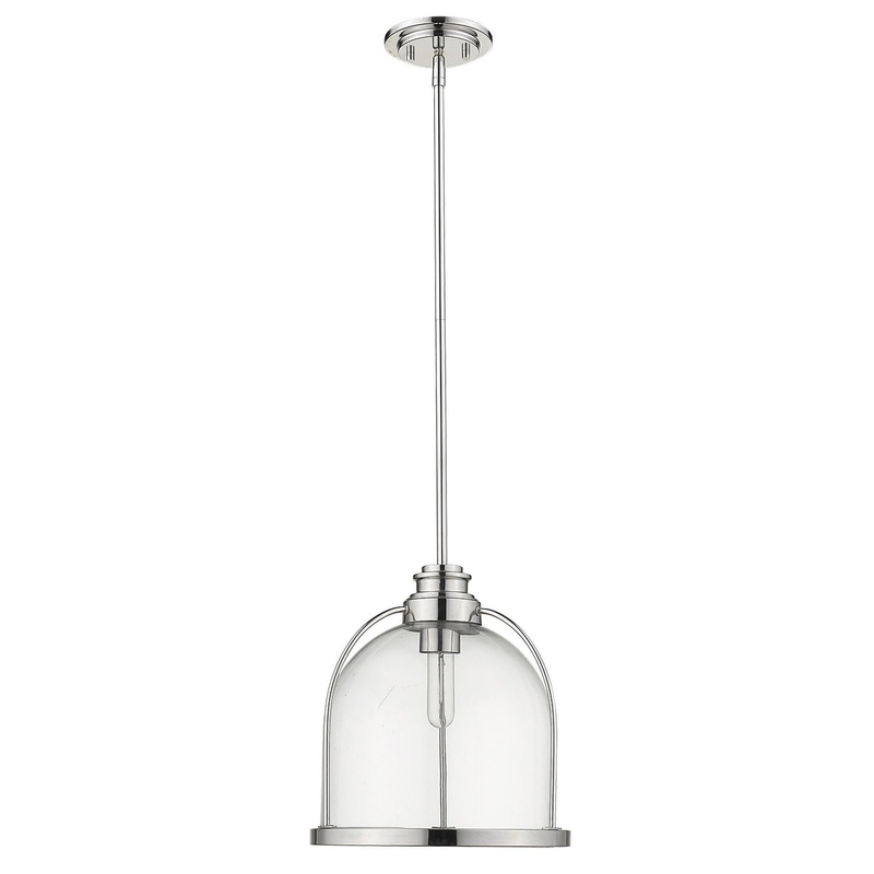 Stanton 1-Light Polished Nickel Pendant By Homeroots