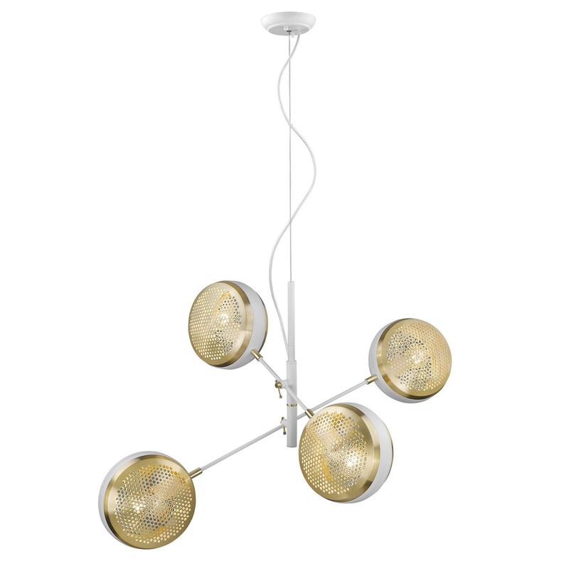 Tholos 4-Light White Pendant By Homeroots