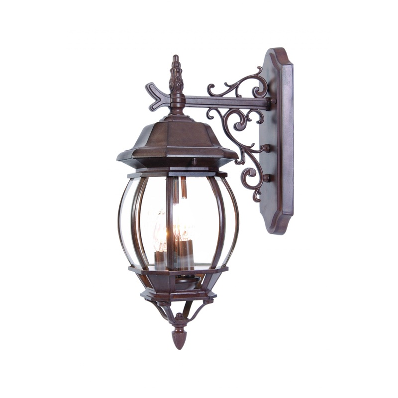 Three Light Dark Brown Hanging Glass Globe Wall Light By Homeroots