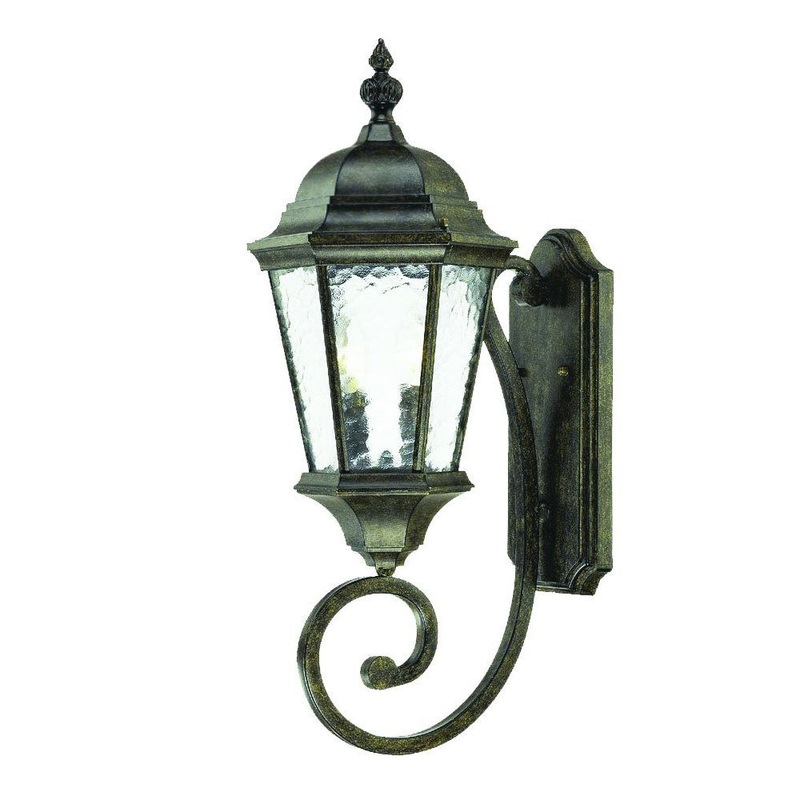 Two Light Antique Black Carousel Lantern Wall Light By Homeroots