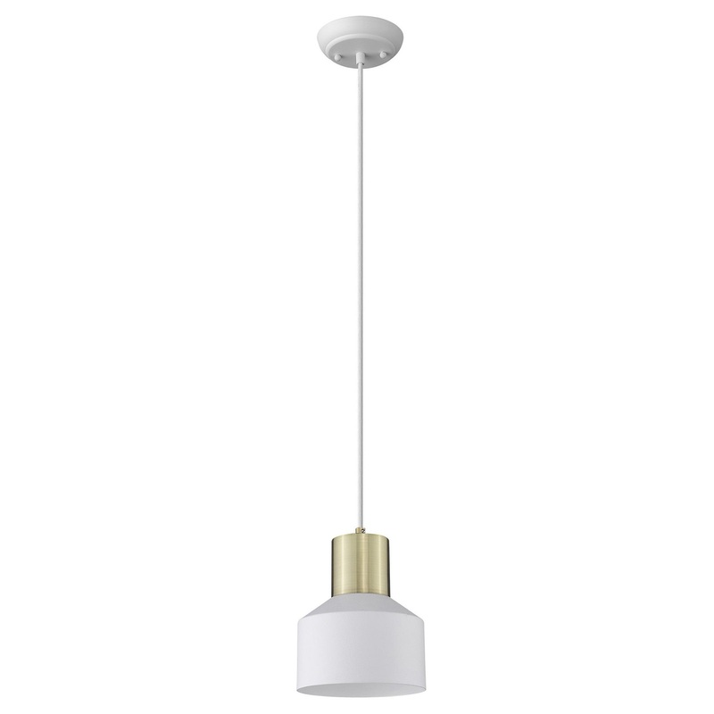 White and Gold Pendant Hanging Light By Homeroots