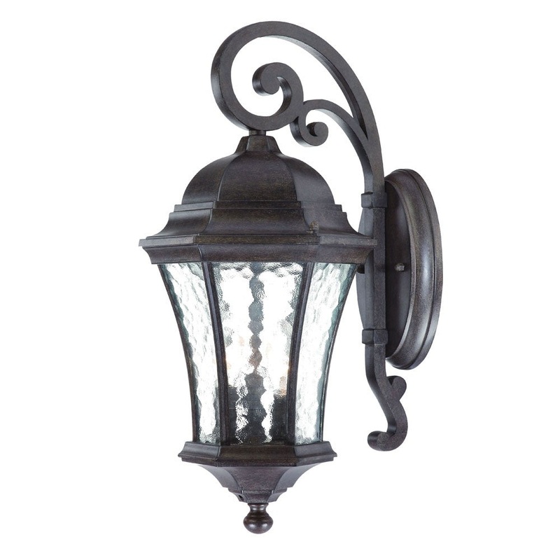 XL Antique Black Tapered Hanging Lantern Wall Light By Homeroots