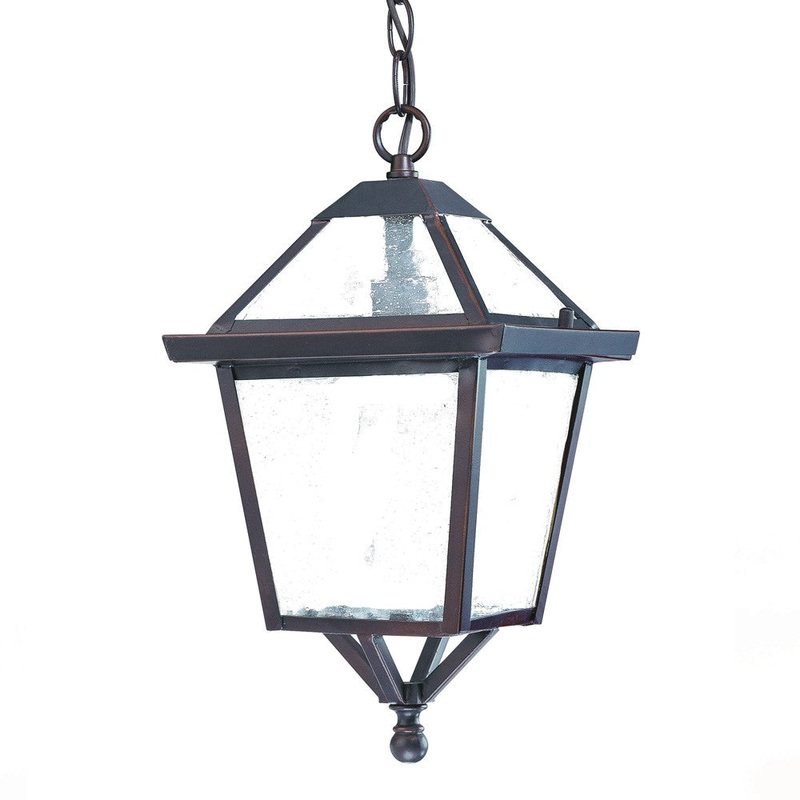 Antique Bronze Glass Hanging Lantern Light By Homeroots