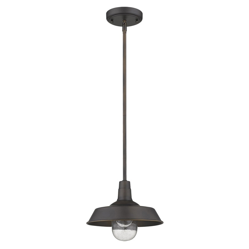 Antique Bronze Shallow Plate Adjustable Pendant Light By Homeroots