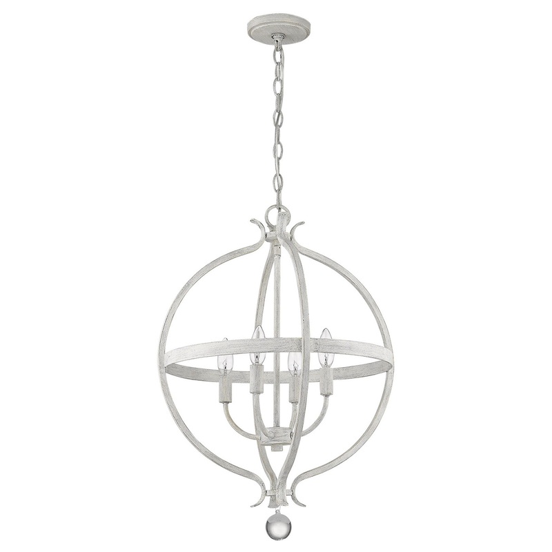 Callie 4-Light Country White Pendant By Homeroots