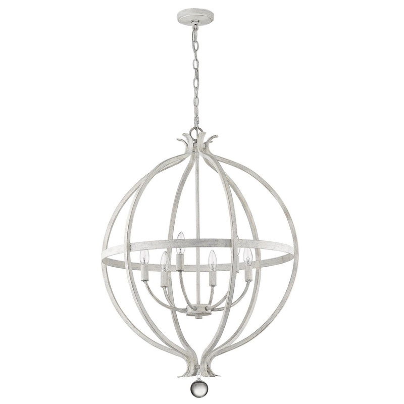 Callie 6-Light Country White Pendant By Homeroots