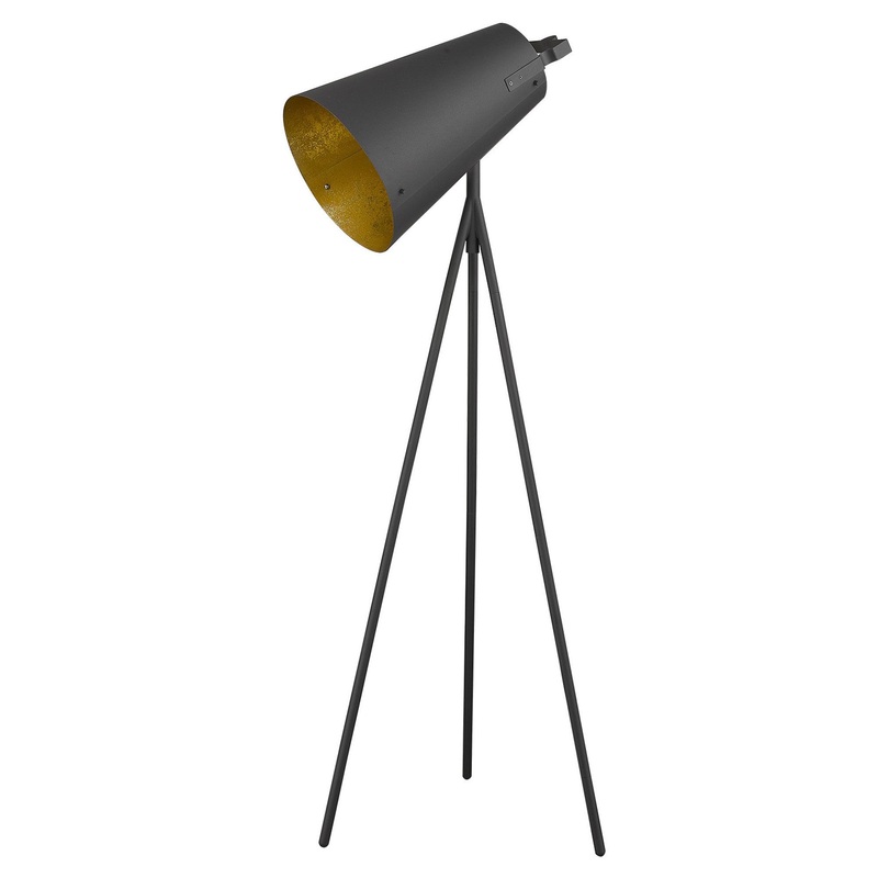 Faza 1-Light Matte Black Floor Lamp By Homeroots