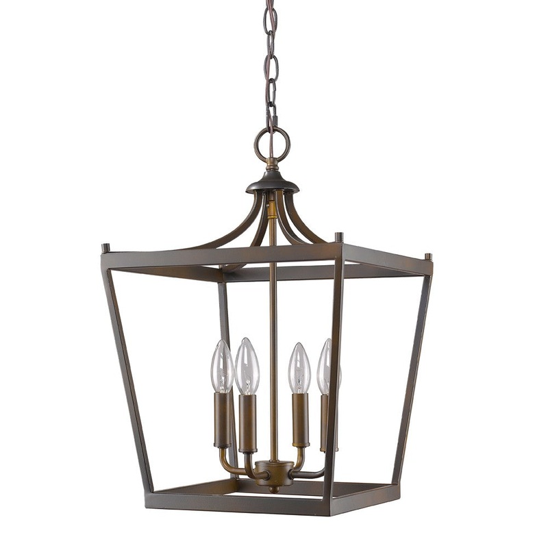 Kennedy 4-Light Oil-Rubbed Bronze Pendant By Homeroots