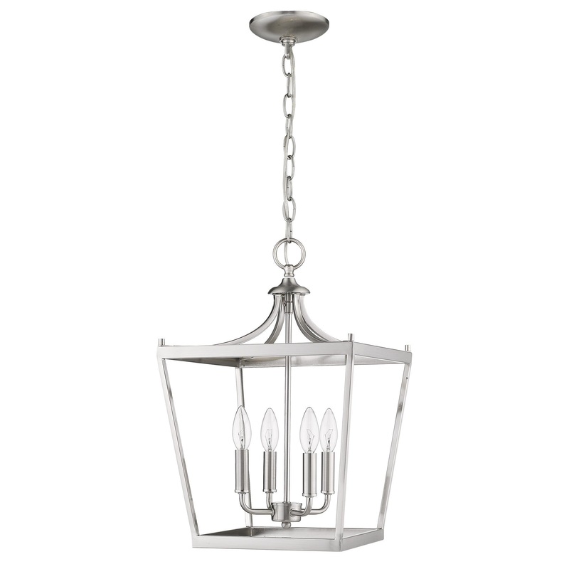 Kennedy 4-Light Satin Nickel Pendant By Homeroots