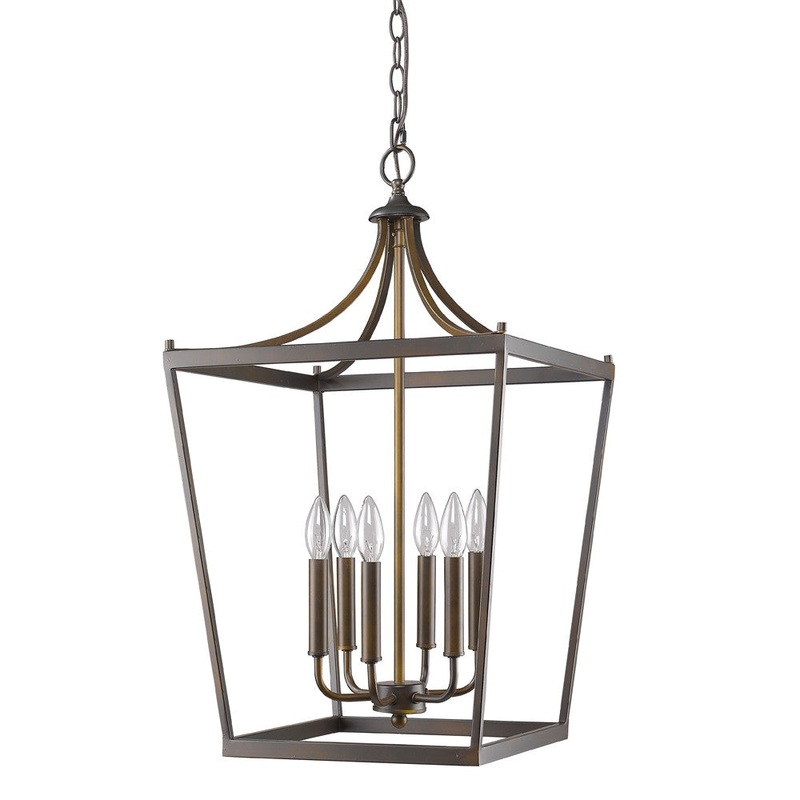 Kennedy 6-Light Oil-Rubbed Bronze Foyer Pendant By Homeroots