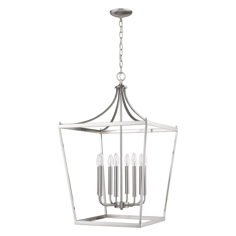 Kennedy 8-Light Satin Nickel Pendant By Homeroots