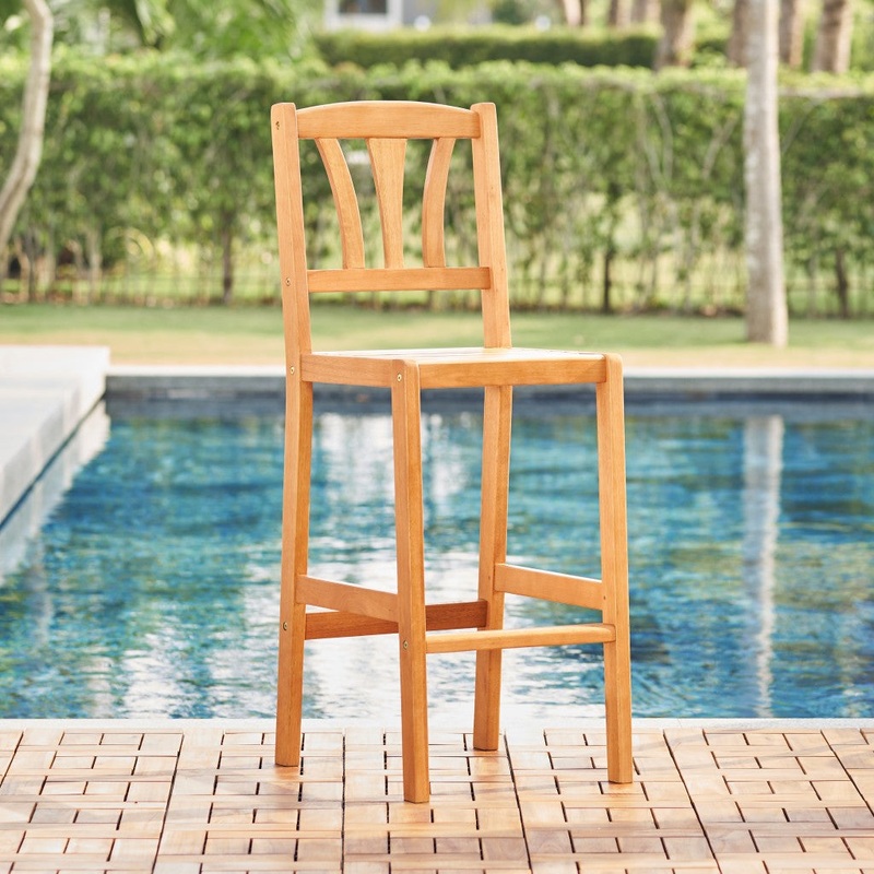 Light Wood Bar Chair By Homeroots