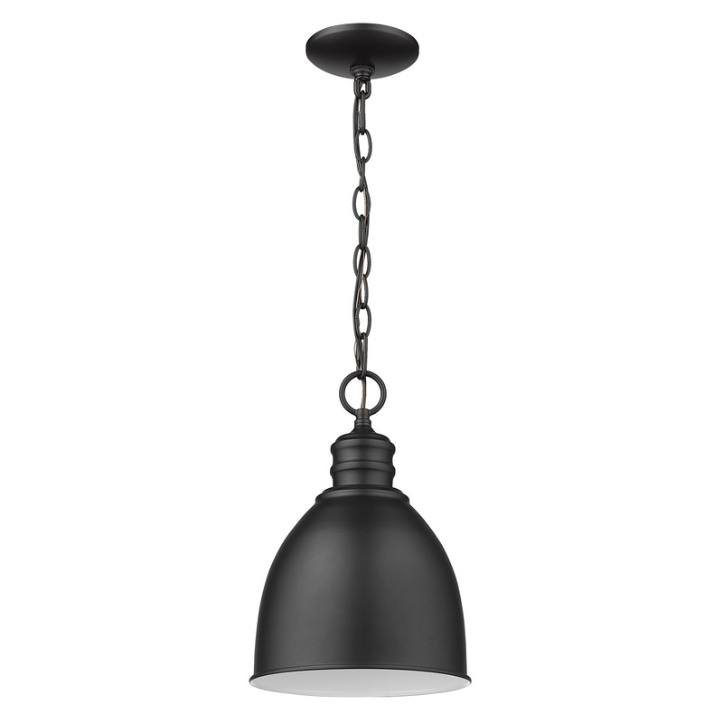 Minimalist Black Metal Pendant Hanging Light By Homeroots