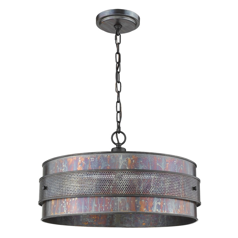 Ryker 3-Light Bronze Patina Pendant By Homeroots