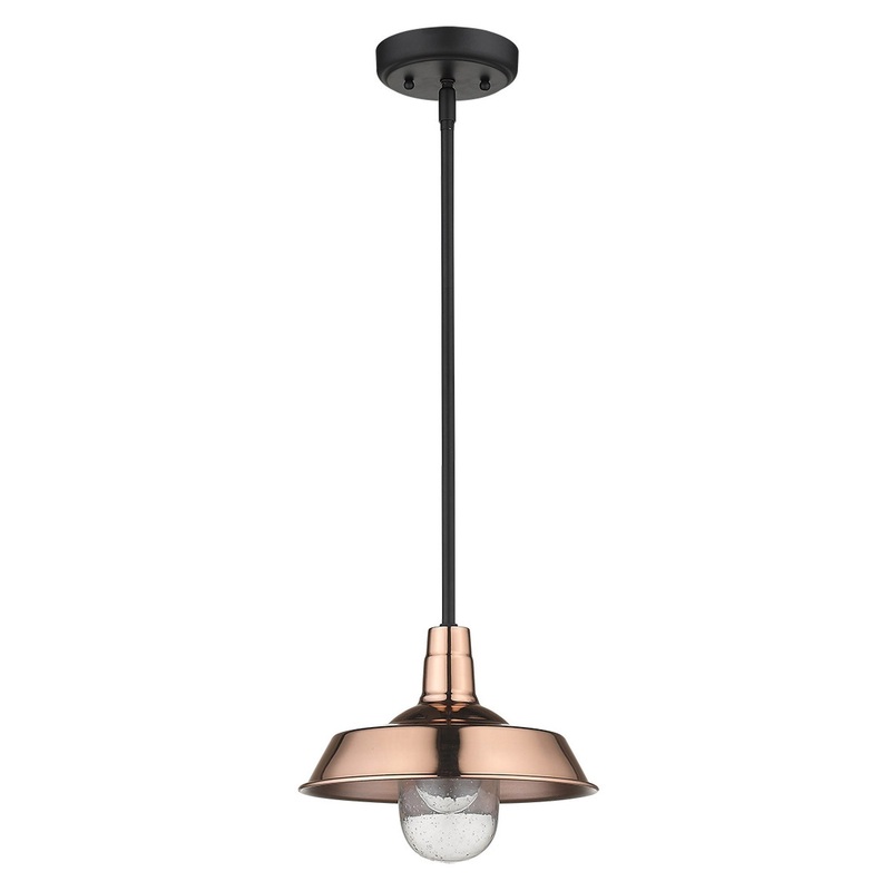Shiny Copper Shallow Plate Adjustable Pendant Light By Homeroots