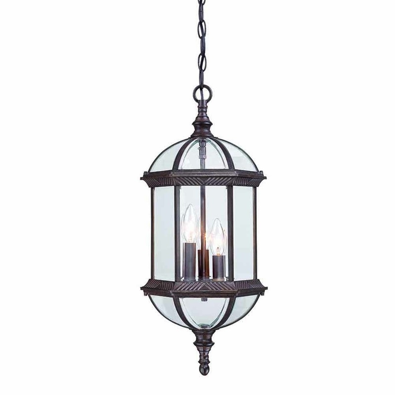 Three Light Dark Brown Eastern Lantern Hanging Light By Homeroots