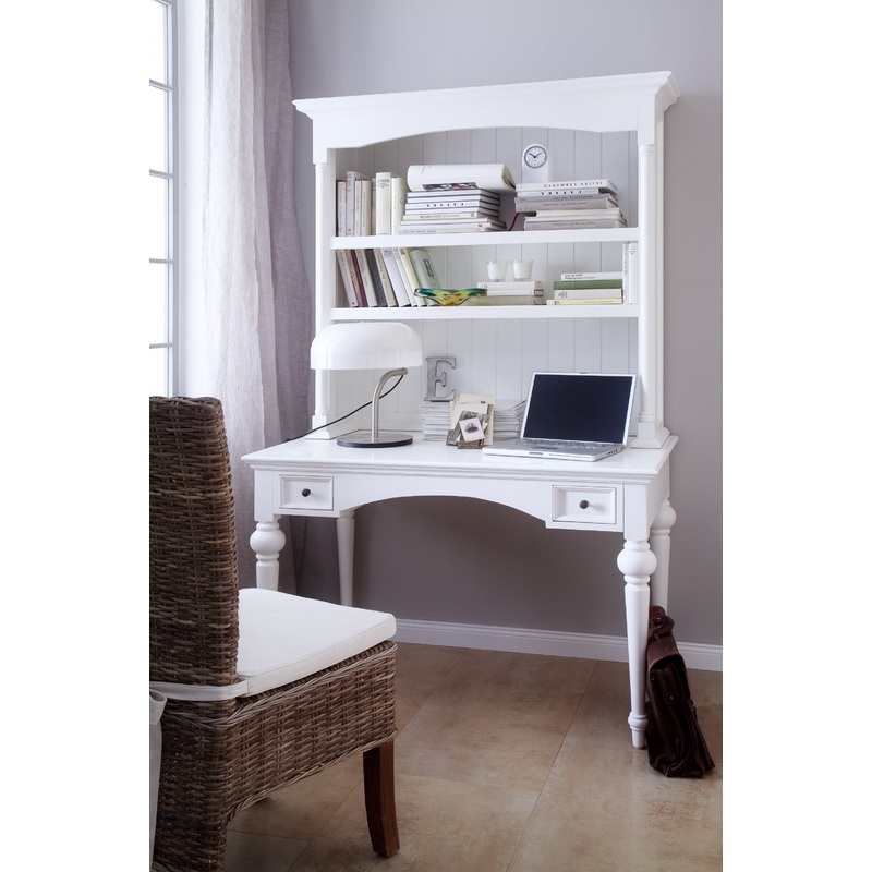 Antiqued White Provencial Writing or Computer Desk By Homeroots