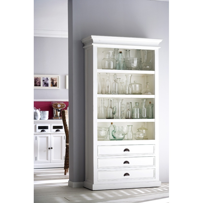 Classic White Bookcase By Homeroots