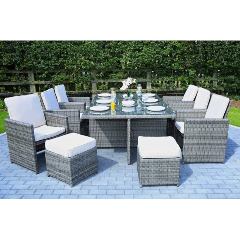 Gray Piece Outdoor Dining Set with Cushions By Homeroots