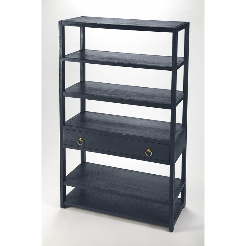 Lark Navy Blue Bookshelf By Homeroots