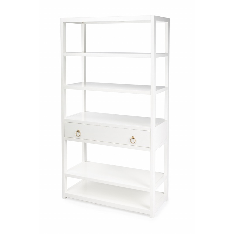 Lark White Bookshelf By Homeroots