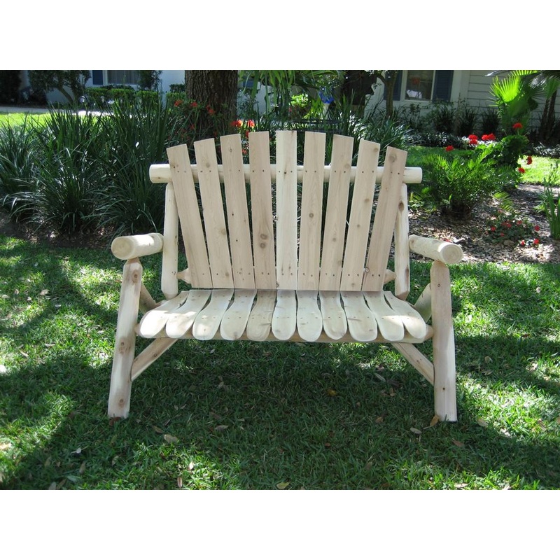 Natural Wood Loveseat By Homeroots