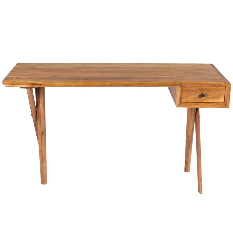 Natural Wooden Desk By Homeroots