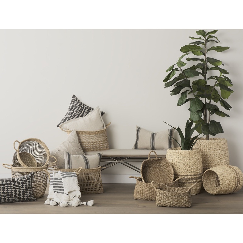 Set of Three Light Brown Storage Baskets By Homeroots